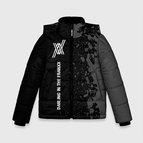 Зимняя куртка для мальчика Darling in the FranXX glitch на темном фоне: по-ве / 3D-Черный – фото 1