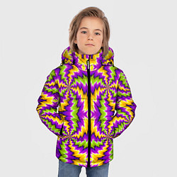 Куртка зимняя для мальчика Красочная иллюзия вращения, цвет: 3D-красный — фото 2