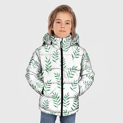 Куртка зимняя для мальчика Веточки папоротника, цвет: 3D-черный — фото 2