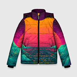 Куртка зимняя для мальчика Синтовый закат, цвет: 3D-красный