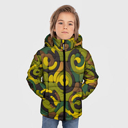 Куртка зимняя для мальчика Пластилиновый хаки, цвет: 3D-черный — фото 2