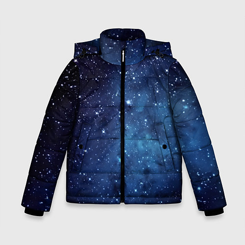 Зимняя куртка для мальчика Звездное небо - нейросеть / 3D-Черный – фото 1