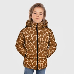 Куртка зимняя для мальчика Пятнистая шкура жирафа, цвет: 3D-светло-серый — фото 2