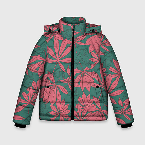 Зимняя куртка для мальчика Pink nature / 3D-Черный – фото 1