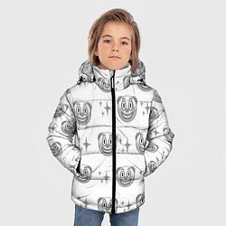 Куртка зимняя для мальчика Клоунада чб, цвет: 3D-черный — фото 2