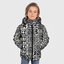 Куртка зимняя для мальчика Орнамент древних цивилизаций, цвет: 3D-черный — фото 2