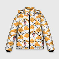 Куртка зимняя для мальчика Хитрые лисы, цвет: 3D-черный