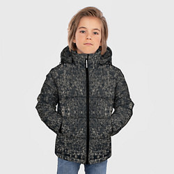 Куртка зимняя для мальчика Черная каллиграфия, цвет: 3D-черный — фото 2