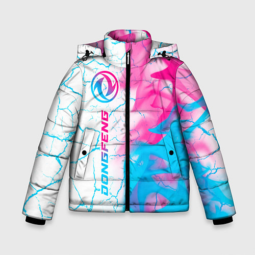 Зимняя куртка для мальчика Dongfeng neon gradient style: по-вертикали / 3D-Черный – фото 1