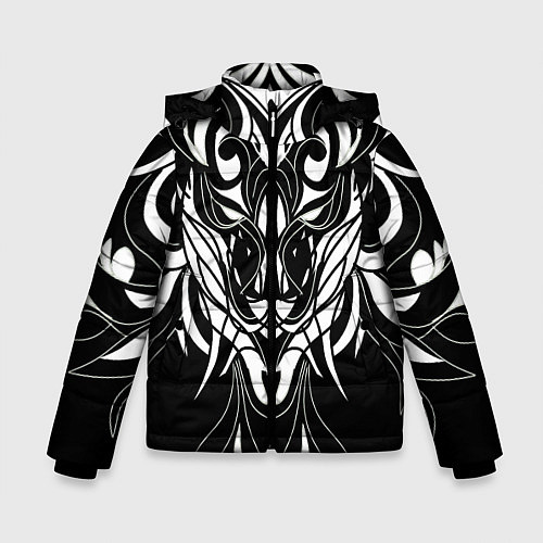 Зимняя куртка для мальчика Белый узор / 3D-Черный – фото 1