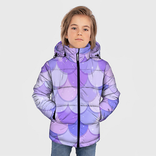 Зимняя куртка для мальчика Волшебная чешуя / 3D-Красный – фото 3