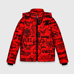 Зимняя куртка для мальчика Лучшие рок группы на красном