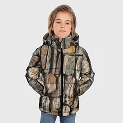 Куртка зимняя для мальчика Каменный стиль, цвет: 3D-красный — фото 2