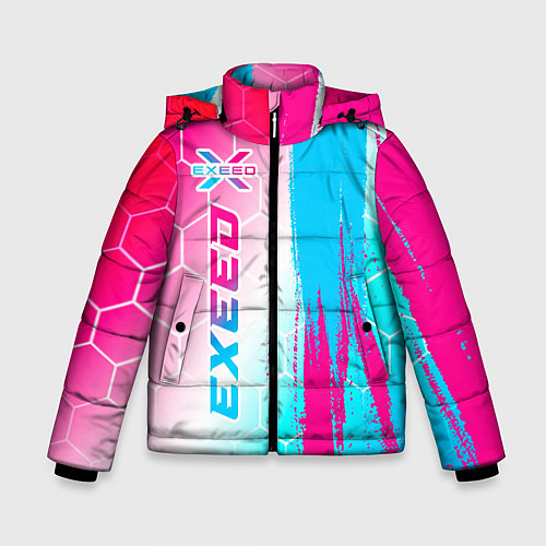 Зимняя куртка для мальчика Exeed neon gradient style: по-вертикали / 3D-Черный – фото 1