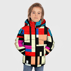 Куртка зимняя для мальчика Кубическое измерение, цвет: 3D-красный — фото 2