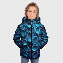 Куртка зимняя для мальчика Космические плиты, цвет: 3D-светло-серый — фото 2