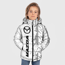 Куртка зимняя для мальчика Mazda speed на светлом фоне со следами шин: по-вер, цвет: 3D-черный — фото 2