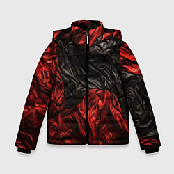 Куртка зимняя для мальчика Black red texture, цвет: 3D-черный