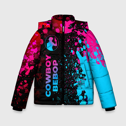Зимняя куртка для мальчика Cowboy Bebop - neon gradient: по-вертикали / 3D-Черный – фото 1