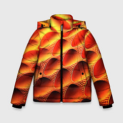 Куртка зимняя для мальчика Объемные впадины, цвет: 3D-черный