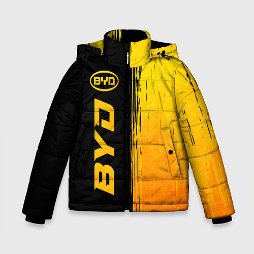 Зимняя куртка для мальчика BYD - gold gradient: по-вертикали / 3D-Черный – фото 1