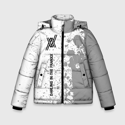 Зимняя куртка для мальчика Darling in the FranXX glitch на светлом фоне: по-в / 3D-Черный – фото 1