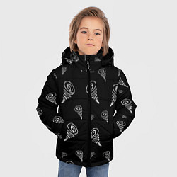 Куртка зимняя для мальчика Каракули сплошной креатив, цвет: 3D-светло-серый — фото 2