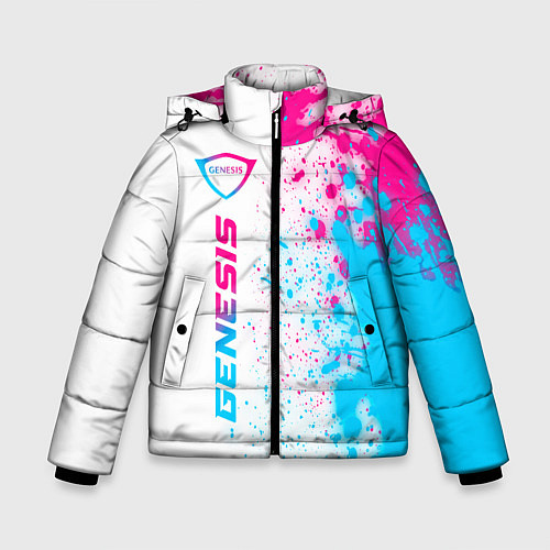 Зимняя куртка для мальчика Genesis neon gradient style: по-вертикали / 3D-Черный – фото 1