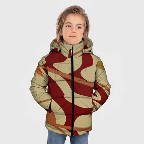 Зимняя куртка для мальчика Камуфляжные паттерн / 3D-Красный – фото 3