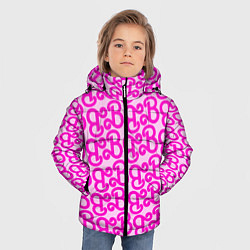 Куртка зимняя для мальчика Логотип Барби - буква B, цвет: 3D-черный — фото 2