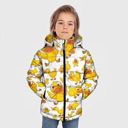 Куртка зимняя для мальчика Yellow ducklings, цвет: 3D-черный — фото 2