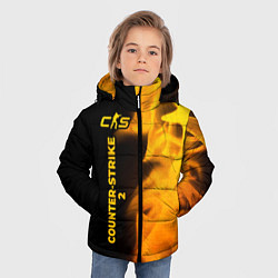 Куртка зимняя для мальчика Counter-Strike 2 - gold gradient: по-вертикали, цвет: 3D-черный — фото 2