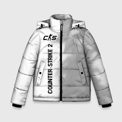 Зимняя куртка для мальчика Counter-Strike 2 glitch на светлом фоне: по-вертик / 3D-Черный – фото 1