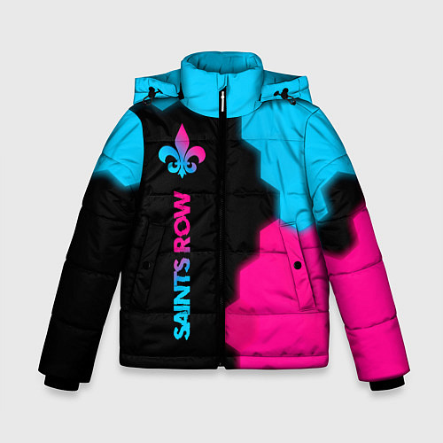 Зимняя куртка для мальчика Saints Row - neon gradient: по-вертикали / 3D-Черный – фото 1