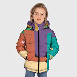 Куртка зимняя для мальчика Современный авангард, цвет: 3D-черный — фото 2