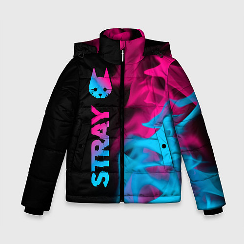 Зимняя куртка для мальчика Stray - neon gradient: по-вертикали / 3D-Черный – фото 1