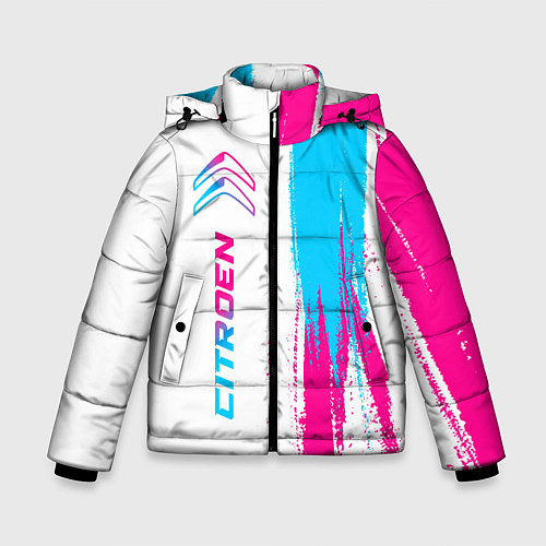 Зимняя куртка для мальчика Citroen neon gradient style: по-вертикали / 3D-Черный – фото 1