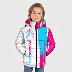 Куртка зимняя для мальчика Citroen neon gradient style: по-вертикали, цвет: 3D-черный — фото 2