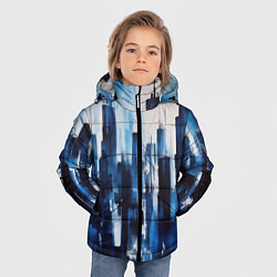 Куртка зимняя для мальчика Мегаполис акварелью, цвет: 3D-красный — фото 2