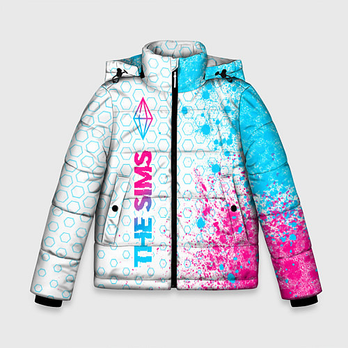 Зимняя куртка для мальчика The Sims neon gradient style: по-вертикали / 3D-Черный – фото 1