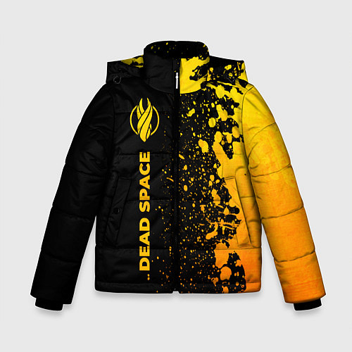 Зимняя куртка для мальчика Dead Space - gold gradient: по-вертикали / 3D-Черный – фото 1
