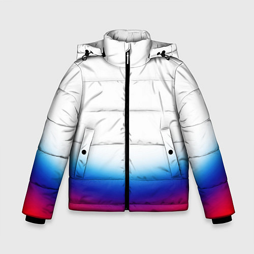 Зимняя куртка для мальчика Флаг России градиент / 3D-Красный – фото 1