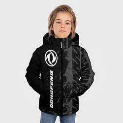 Куртка зимняя для мальчика Dongfeng speed на темном фоне со следами шин: по-в, цвет: 3D-черный — фото 2
