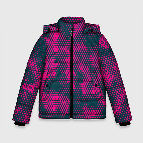 Зимняя куртка для мальчика Спортивный паттерн камуфляж / 3D-Черный – фото 1