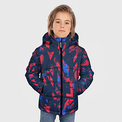 Куртка зимняя для мальчика Спортивный абстрактный фон, цвет: 3D-красный — фото 2