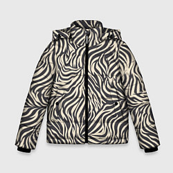 Куртка зимняя для мальчика Зебра паттерн, цвет: 3D-светло-серый