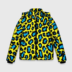Куртка зимняя для мальчика Кислотный леопард паттерн, цвет: 3D-черный