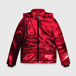 Зимняя куртка для мальчика Абстракция плазма красный