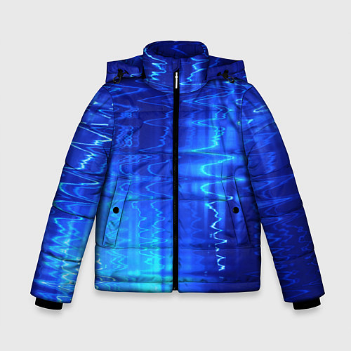 Зимняя куртка для мальчика Водная рябь / 3D-Черный – фото 1