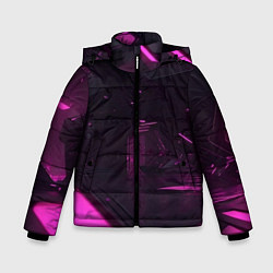 Куртка зимняя для мальчика Киберпространство, цвет: 3D-черный